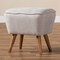Baxton Studio Petronelle Beige Upholstered Walnut Brown Finished Wood Ottoman 148-8228 - alternate 5